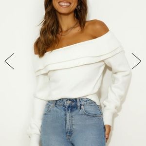 Off shoulder sweater